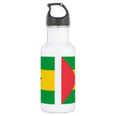 Flagge von São Tomé und Príncipe Edelstahlflasche (Rückseite)