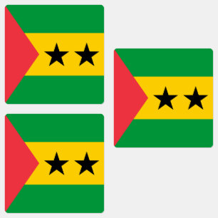Flagge von São Tomé und Principe Etiketten