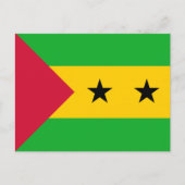 Flagge von São Tomé und Príncipe, Flagge Postkarte (Vorderseite)