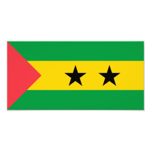 Flagge von São Tomé und Príncipe Fotodruck