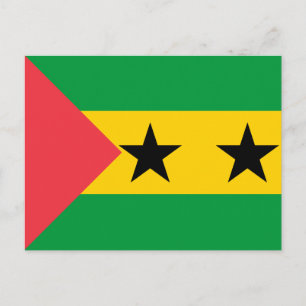 Flagge von São Tomé und Príncipe Postkarte