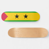 Flagge von São Tomé und Príncipe (São Tomé und Prí Skateboard (Horizontal)