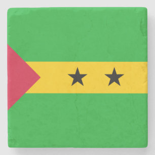 Flagge von São Tomé und Príncipe (São Tomé und Prí Steinuntersetzer