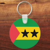 Flagge von São Tomé und Príncipe Schlüsselanhänger (Rückseite)