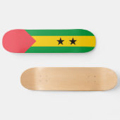 Flagge von São Tomé und Principe Skateboard (Horizontal)