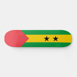 Flagge von São Tomé und Principe Skateboard