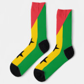 Flagge von São Tomé und Príncipe Socken (Linkes Detail)