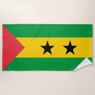 Flagge von São Tomé und Príncipe Strandtuch