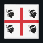 Flagge von Sardegna (Italien) Magnet<br><div class="desc">Region Italien</div>