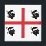 Flagge von Sardegna (Italien) Magnet<br><div class="desc">Region Italien</div>
