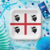 Flagge von Sardegna (Italien) Pappteller (Party)