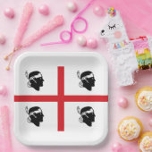 Flagge von Sardegna (Italien) Pappteller (Party)