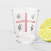 Flagge von Sardegna (Italien) Schnapsglas (Rückseite)