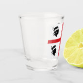 Flagge von Sardegna (Italien) Schnapsglas (Links)