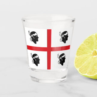 Flagge von Sardegna (Italien) Schnapsglas