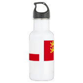 Flagge von Sark Edelstahlflasche (Rückseite)