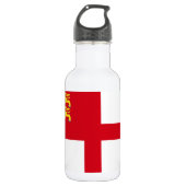 Flagge von Sark Edelstahlflasche (Vorderseite)