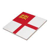 Flagge von Sark Fliese (Seite)
