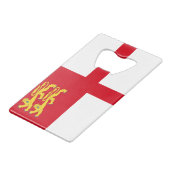 Flagge von Sark Geldbeutel Flaschenöffner (Vorderseite Schrägansicht)
