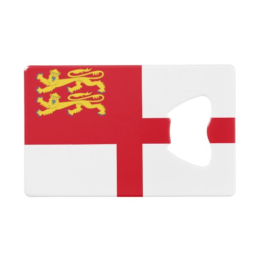 Flagge von Sark Geldbeutel Flaschenöffner (Vorderseite (Horizontal))