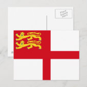 Flagge von Sark Postkarte (Vorne/Hinten)