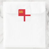 Flagge von Sark Quadratischer Aufkleber (Tasche)