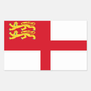 Flagge von Sark Rechteckiger Aufkleber