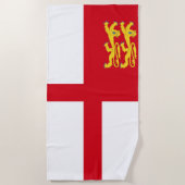 Flagge von Sark Strandtuch (Vorderseite)