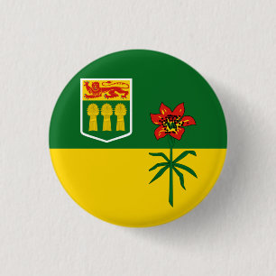 Flagge von Saskatchewan (KANADA) Button