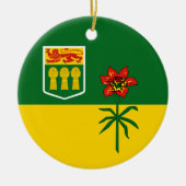 Flagge von Saskatchewan (KANADA) Keramik Ornament (Vorne)
