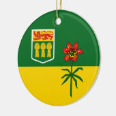 Flagge von Saskatchewan (KANADA) Keramik Ornament (Links)