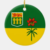 Flagge von Saskatchewan (KANADA) Keramik Ornament (Hinten)
