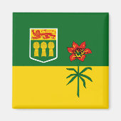 Flagge von Saskatchewan (KANADA) Magnet (Vorne)