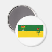 Flagge von Saskatchewan, Kanada Magnet (Vorderseite/Rückseite)