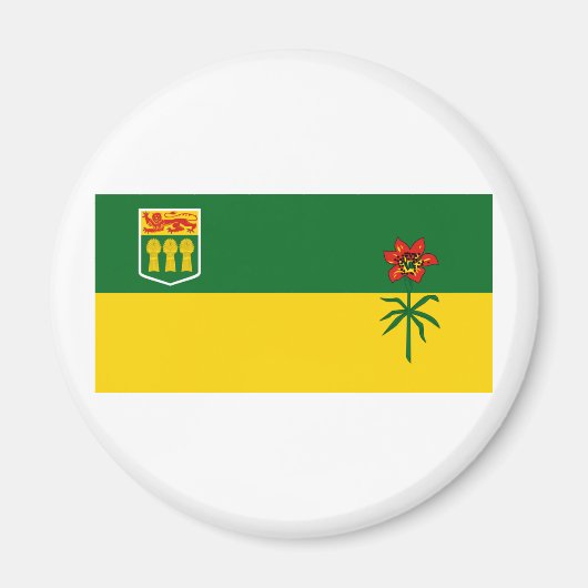 Flagge von Saskatchewan, Kanada Magnet (Vorne)