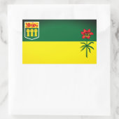Flagge von Saskatchewan (KANADA) Rechteckiger Aufkleber (Tasche)