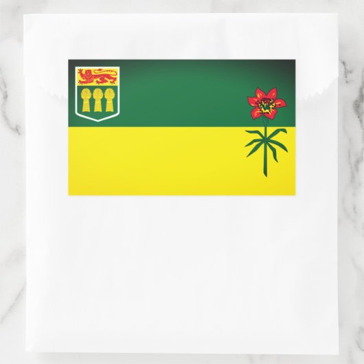 Flagge von Saskatchewan (KANADA) Rechteckiger Aufkleber (Tasche)