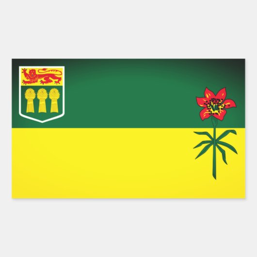 Flagge von Saskatchewan (KANADA) Rechteckiger Aufkleber (Vorderseite)