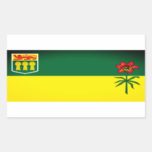 Flagge von Saskatchewan (KANADA) Rechteckiger Aufkleber