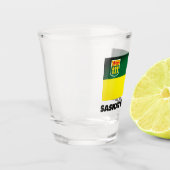 Flagge von Saskatchewan (KANADA) Schnapsglas (Links)
