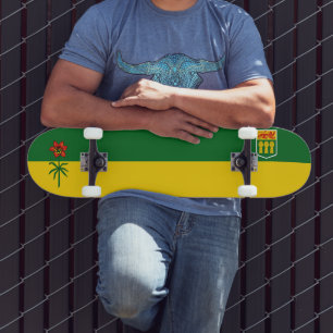 Flagge von Saskatchewan (KANADA) Skateboard