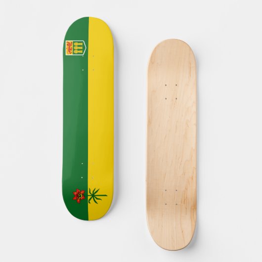 Flagge von Saskatchewan (KANADA) Skateboard (Vorderseite)