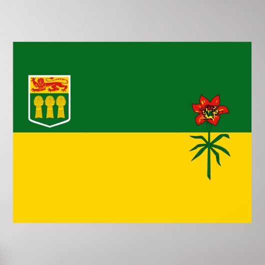 Flagge von Saskatchewan Poster (Vorne)