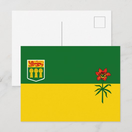 Flagge von Saskatchewan Postkarte (Vorne/Hinten)