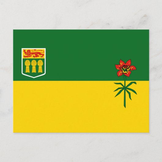 Flagge von Saskatchewan Postkarte (Vorderseite)