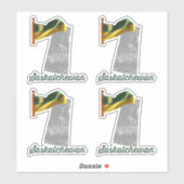 Flagge von Saskatchewn Aufkleber (Blatt)