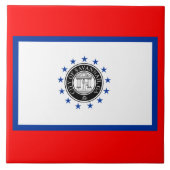 Flagge von Savannah (Georgien) Fliese (Vorderseite)