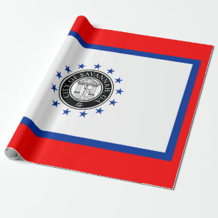 Flagge von Savannah (Georgien) Geschenkpapier