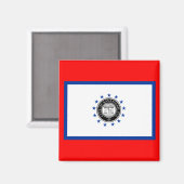 Flagge von Savannah (Georgien) Magnet (Vorderseite/Rückseite)