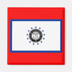 Flagge von Savannah (Georgien) Magnet